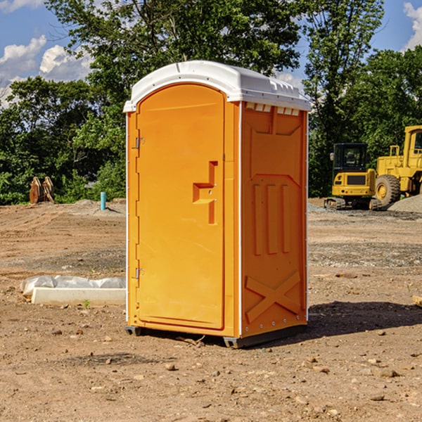 can i customize the exterior of the porta potties with my event logo or branding in Marion